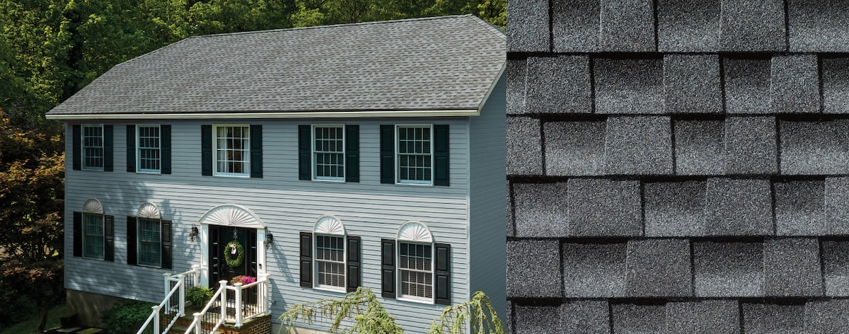 Timberline HDZ Pewter Gray asphalt shingle close-up
